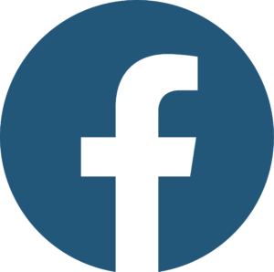 icon of facebook logo in dark blue