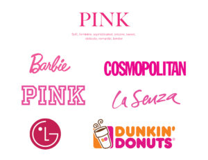 pink logo collage